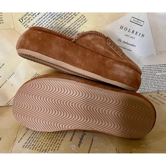 Free People Mulholland Platform Loafer Slide Mule Tan Brown Suede - Picture 7 of 7